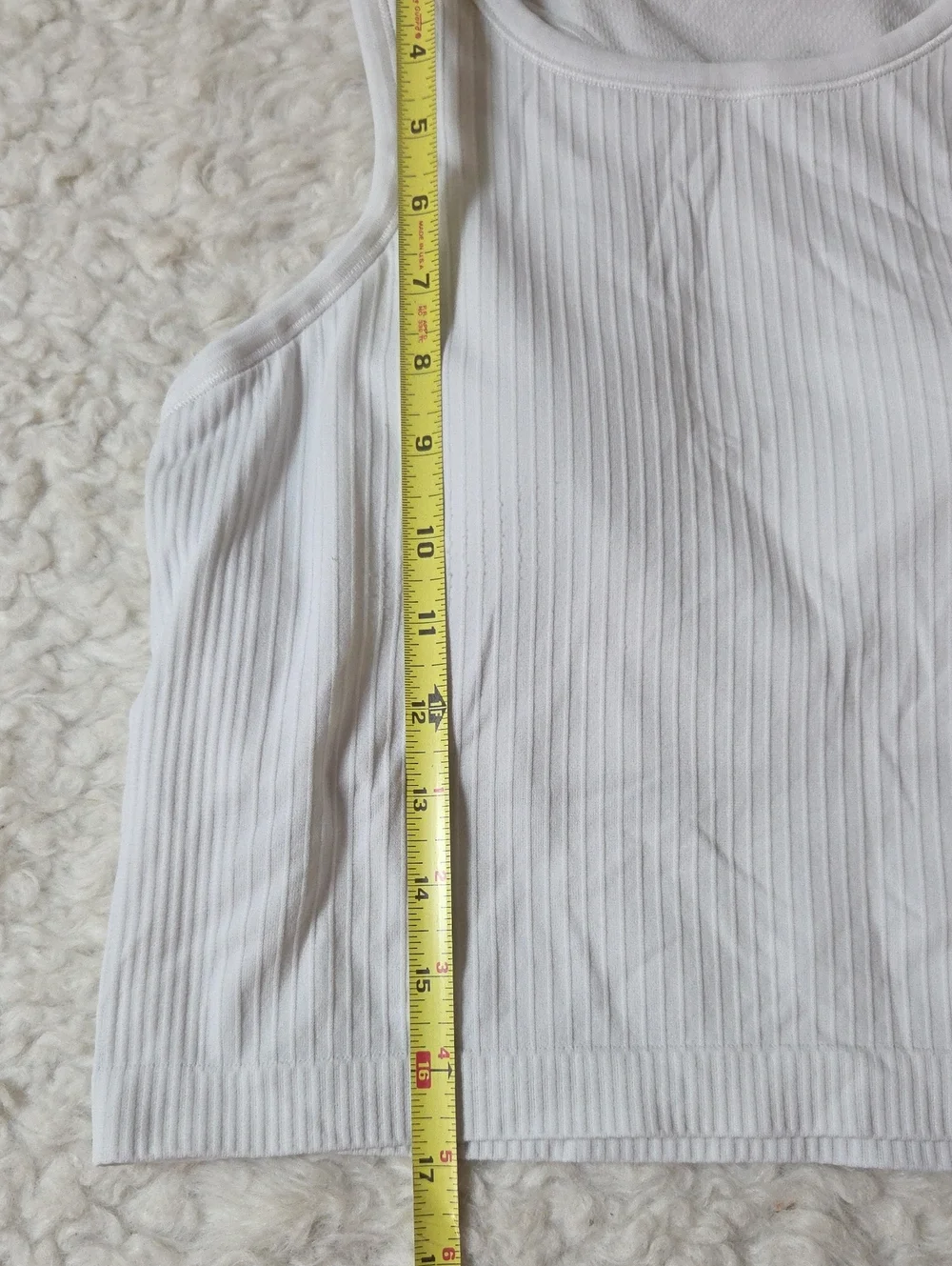 Lululemon  Ebb To Street Racerback Crop Tank - White Sz 10